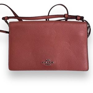 Coach Anna Foldover Clutch Crossbody NWOT Pink